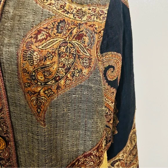 Mirasol Full Length Duster Beautiful Multicolor Jacket Sz: L - Picture 4 of 10